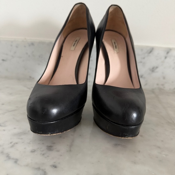 Miu Miu black calf leather corset platform pump - Picture 2 of 5